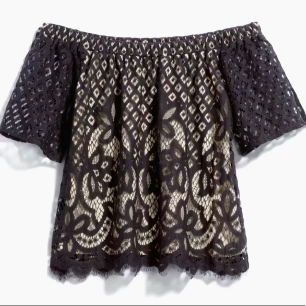 Stitch Fix Women’s Black Lace Off the Shoulder Top